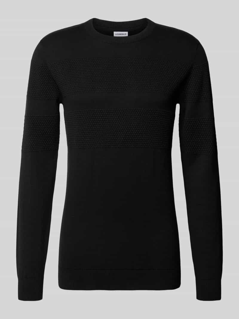 Sweter z dzianiny z prążkowanymi wykończeniami