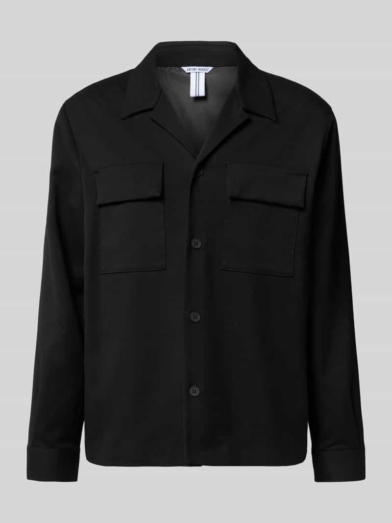 Kurtka koszulowa o kroju regular fit z kołnierzem z połami