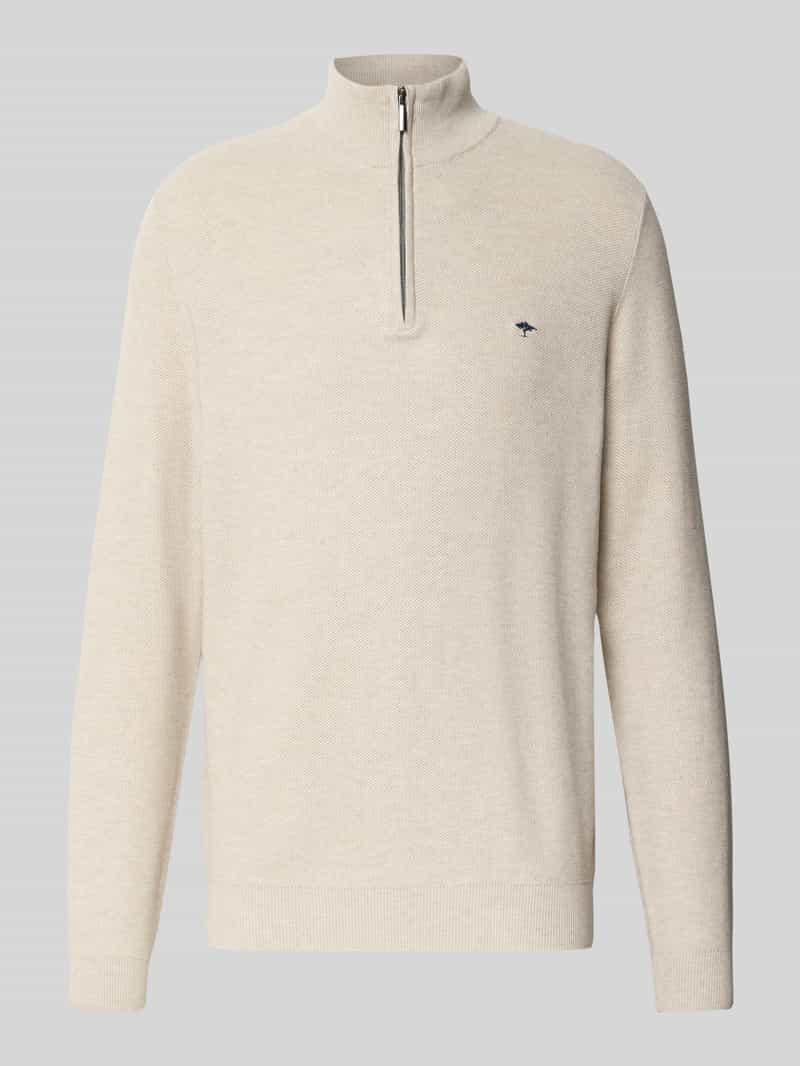 Sweter z dzianiny z kołnierzem