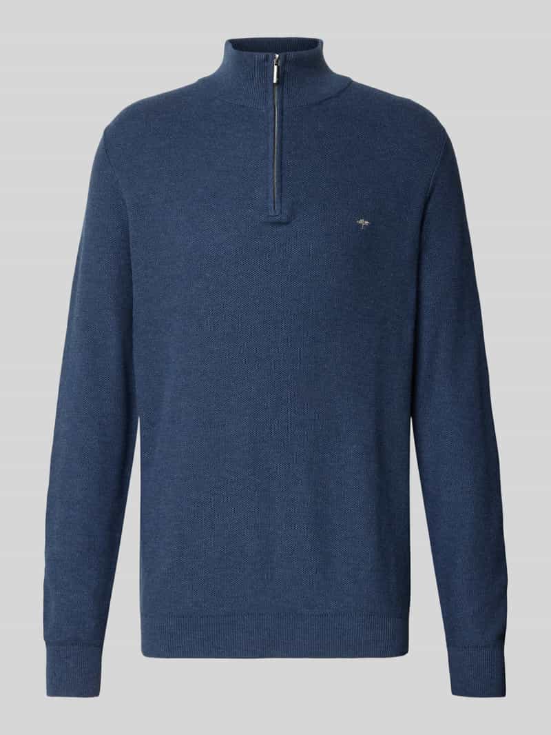 Sweter z dzianiny z kołnierzem