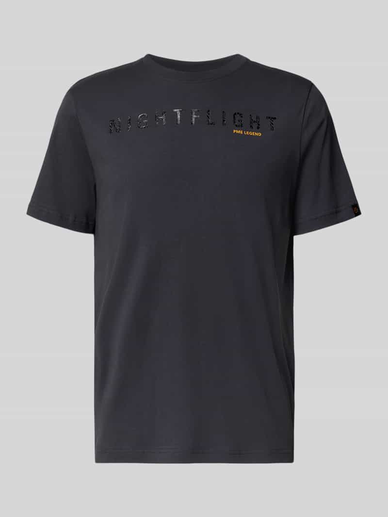 T-shirt z nadrukiem z napisem model ‘NIGHT FLIGHT CAMPAGNE’