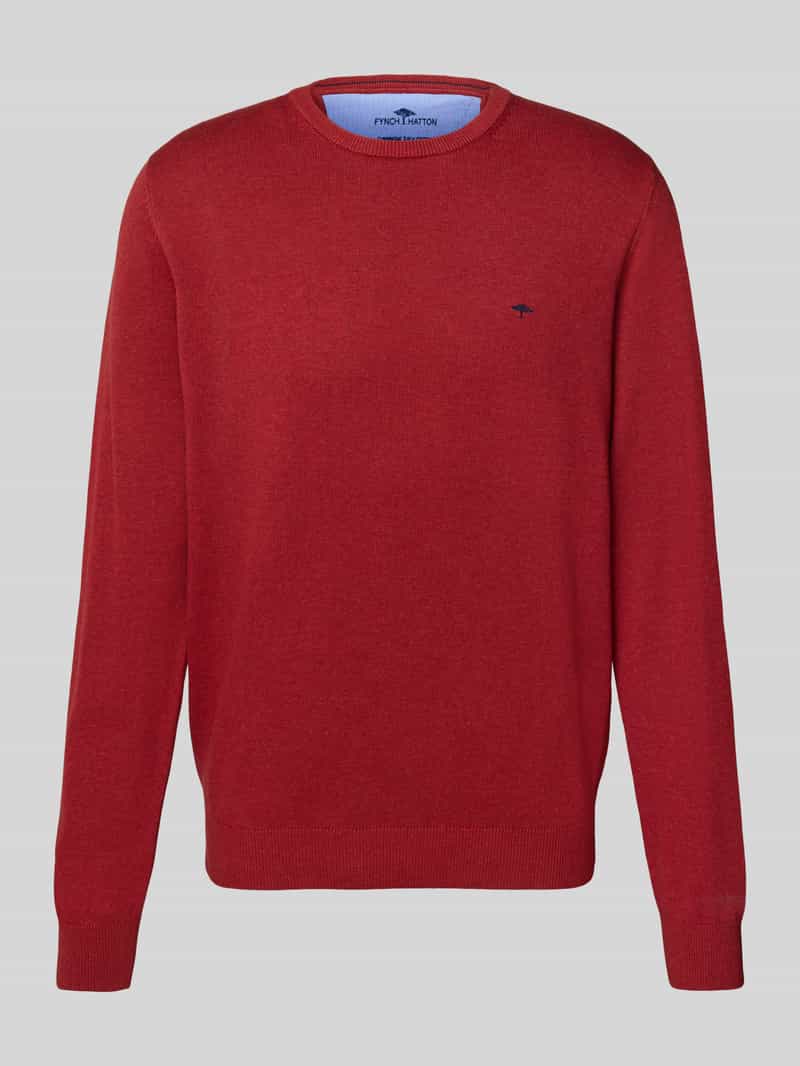Sweter z dzianiny z okrągłym dekoltem