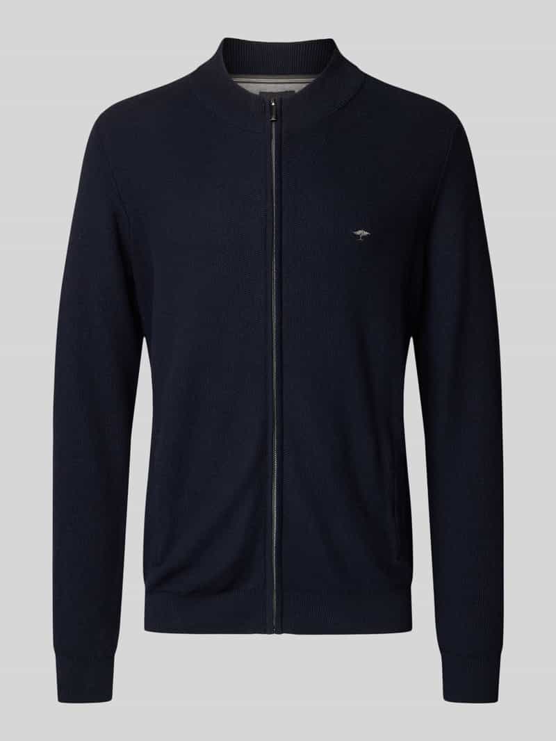 Kurtka z dzianiny z wyhaftowanym logo