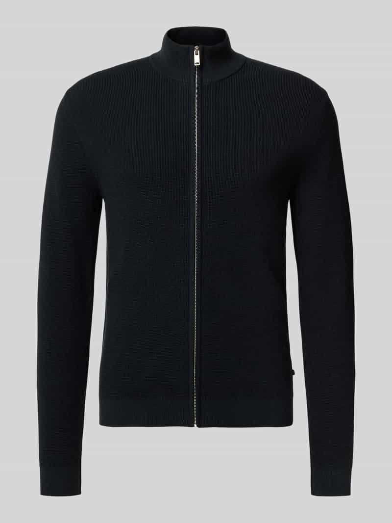 Kurtka z dzianiny o kroju slim fit ze stójką model ‘Alagoon’