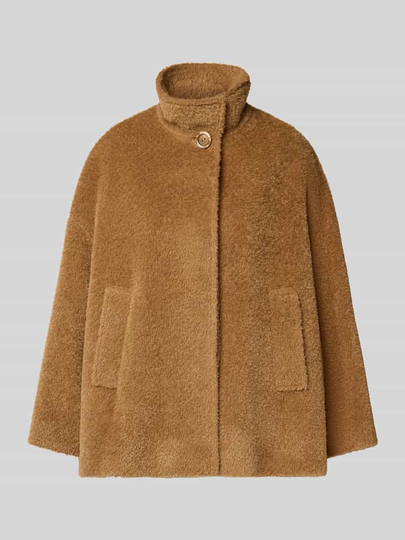 Kurtka z mieszanki żywej wełny i wełny z alpaki ze stójką