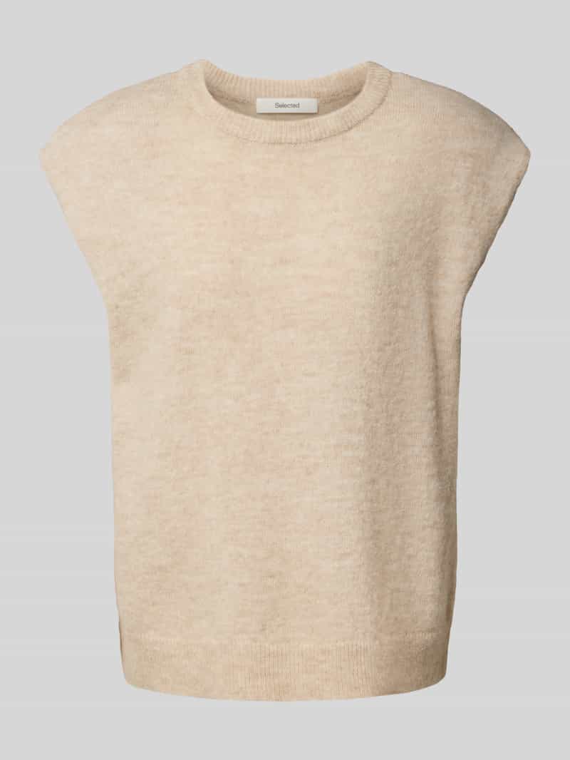 Bezrękawnik o kroju relaxed fit z mieszanki wełny model ‘LULU’