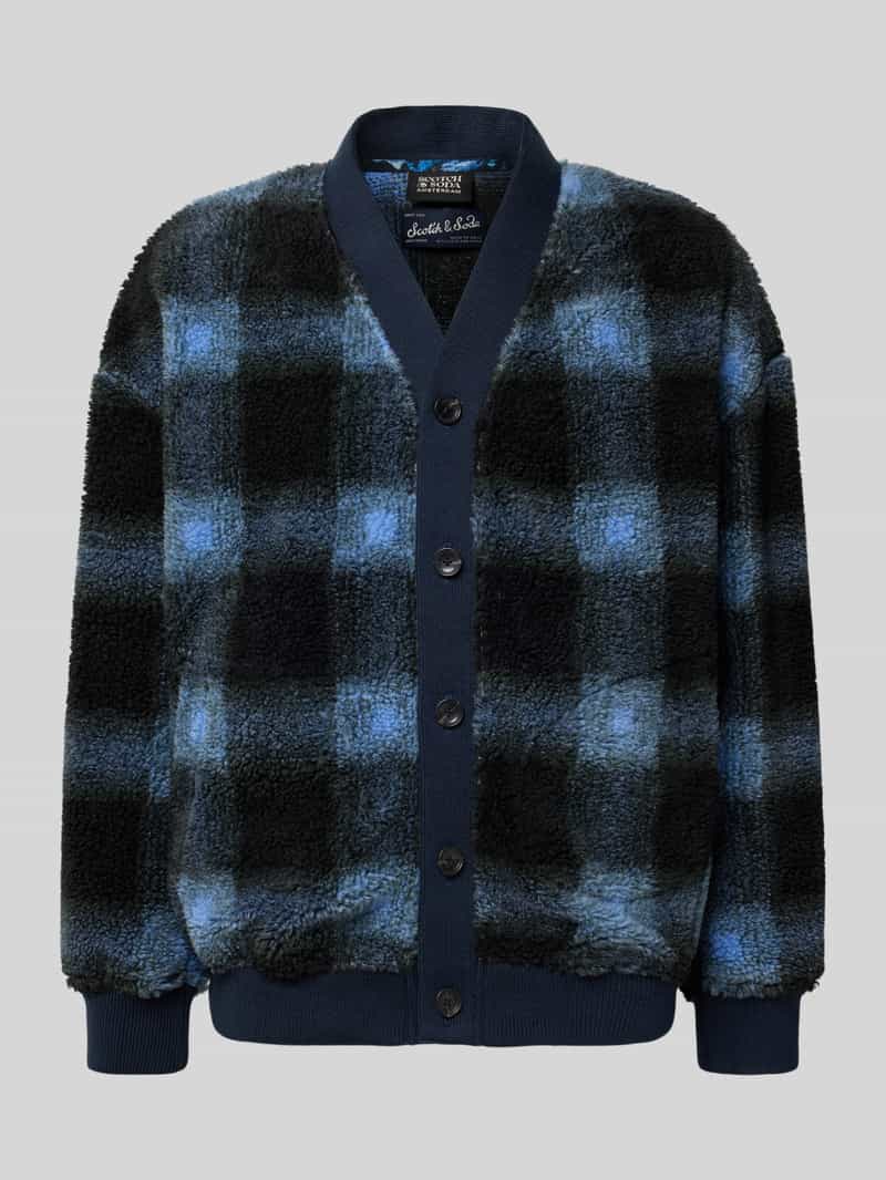 Kardigan o kroju regular fit z dekoltem w serek model ‘Polar’