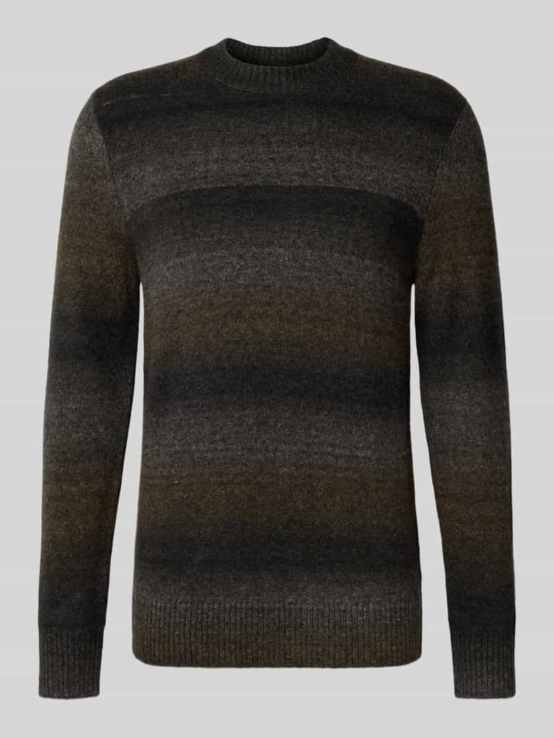 Sweter z dzianiny z okrągłym dekoltem