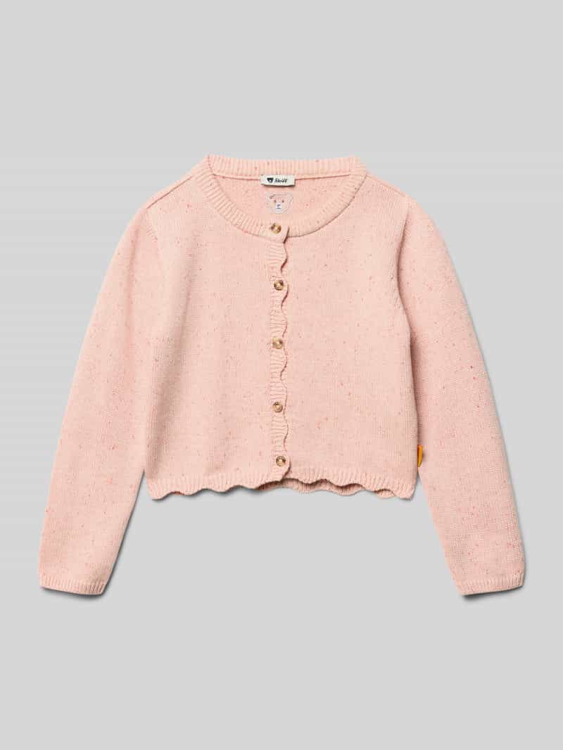 Sweter rozpinany z prążkowanymi ściągaczami