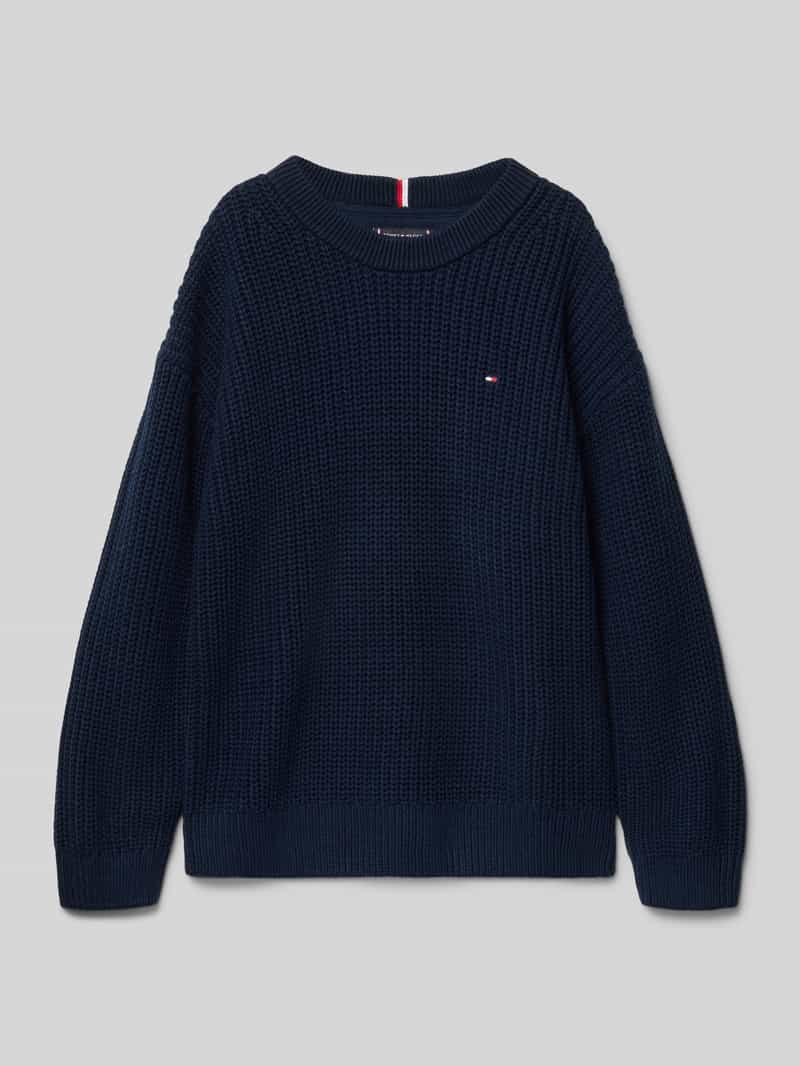 Sweter z dzianiny kroju regular fit z mieszanki bawełny