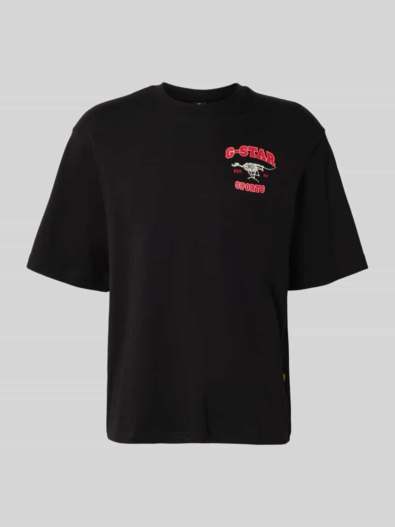 T-shirt o kroju regular fit z nadrukiem z logo model ‘Running Dog’