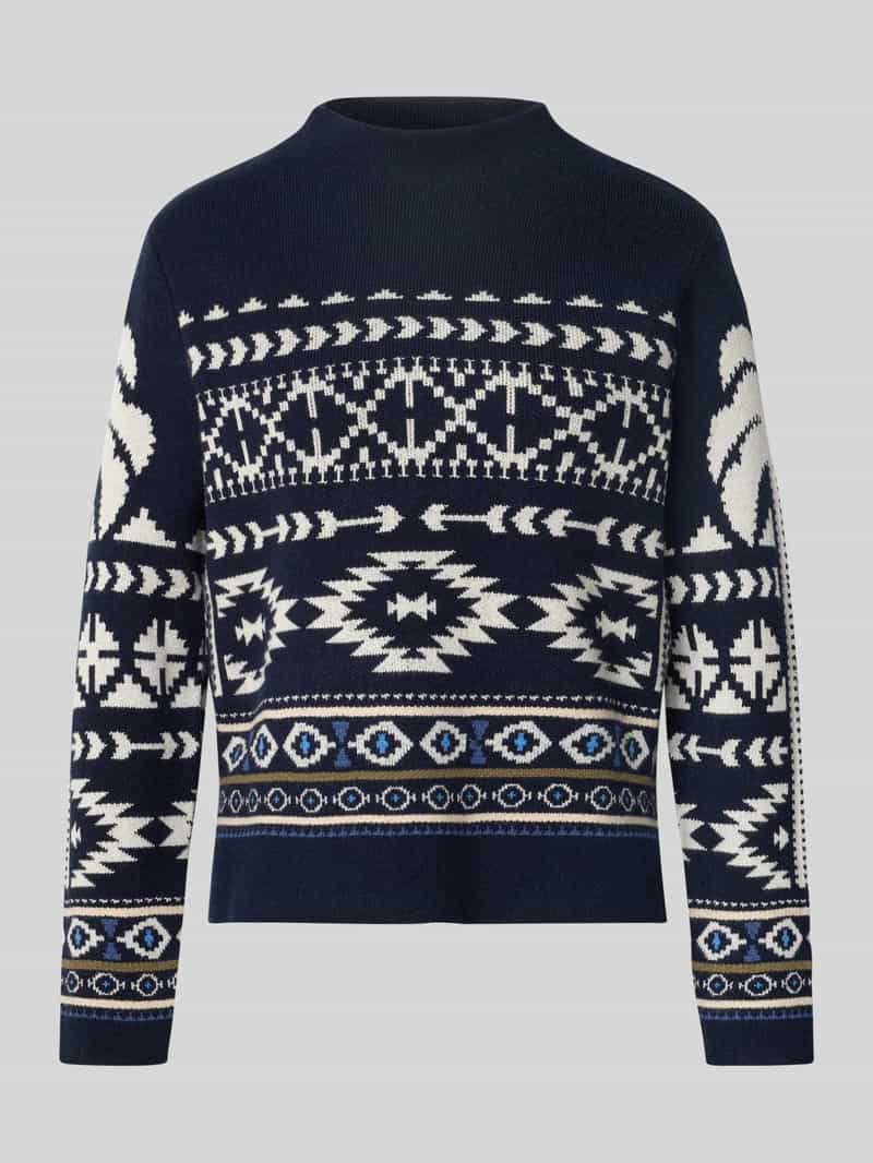 Sweter z dzianiny ze stójką