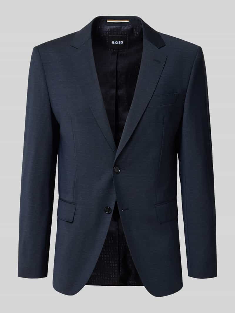 Marynarka do garnituru o kroju slim fit z mieszanki żywej wełny model ‘HUGE’