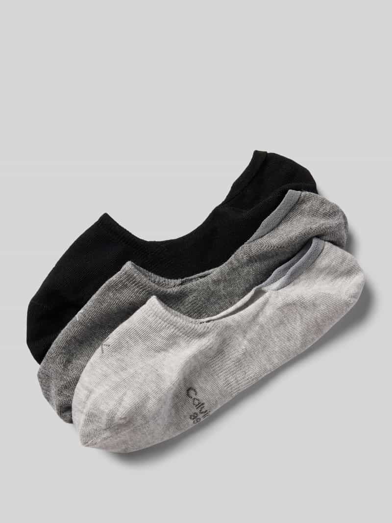 Skarpety z wyhaftowanym logo w zestawie 3 szt. model ‘Footie’