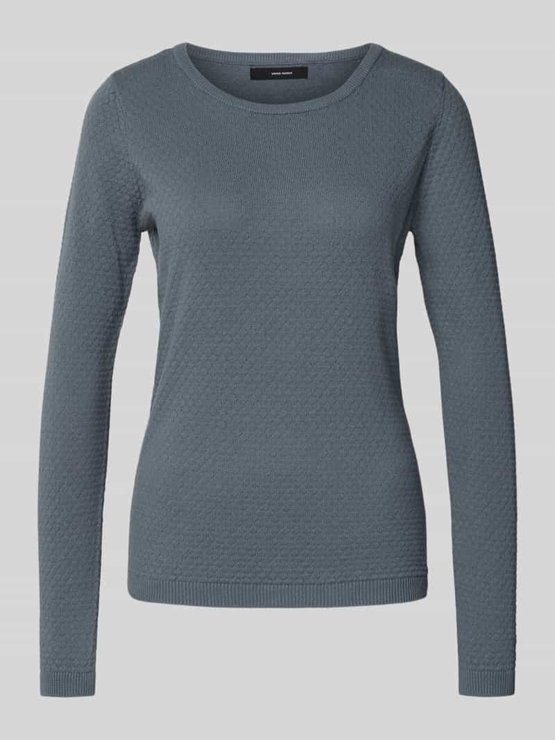 Sweter z dzianiny o kroju regular fit z czystej bawełny model ‘CARE’