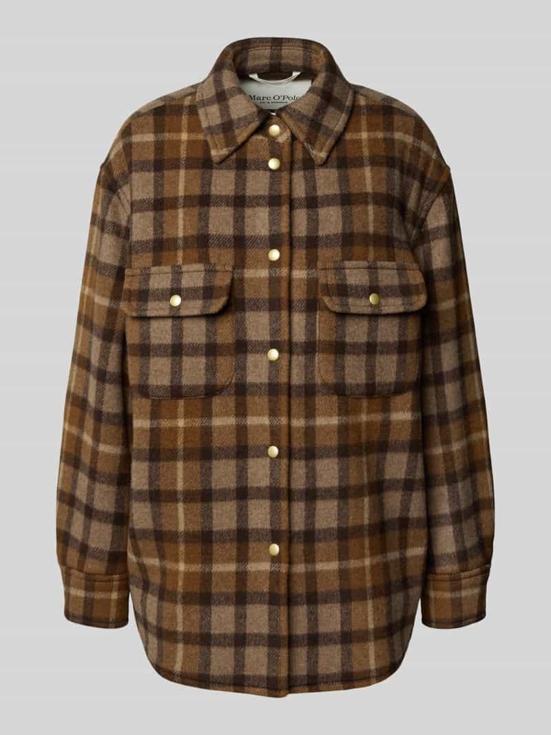 Kurtka o kroju relaxed fit z mieszanki wełny