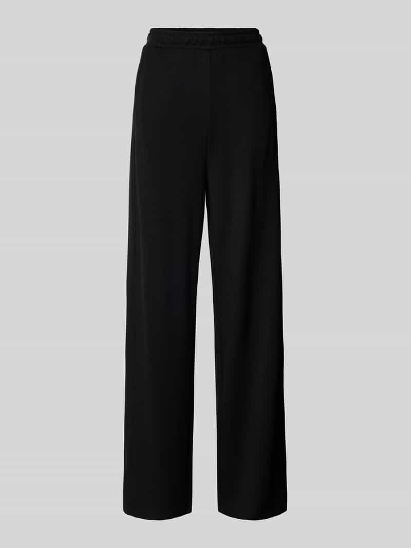 Spodnie dresowe z szerokimi nogawkami z mieszanki wiskozy