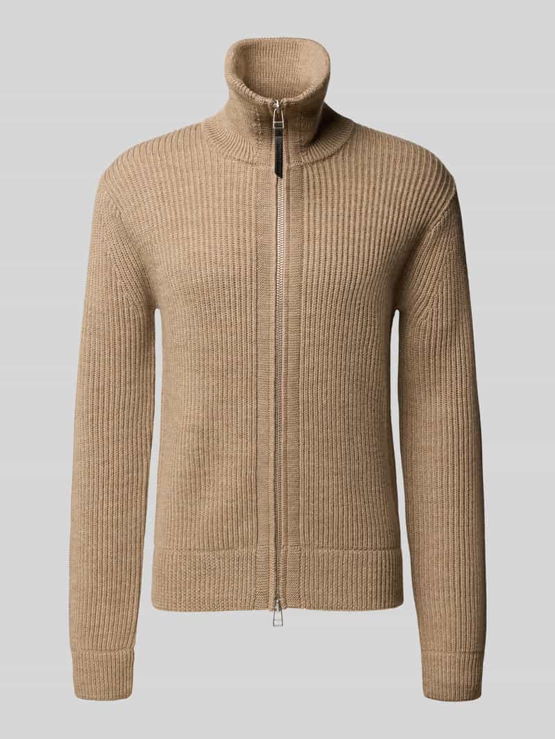 Kurtka z dzianiny z wełny ze stójką model ‘Niall’