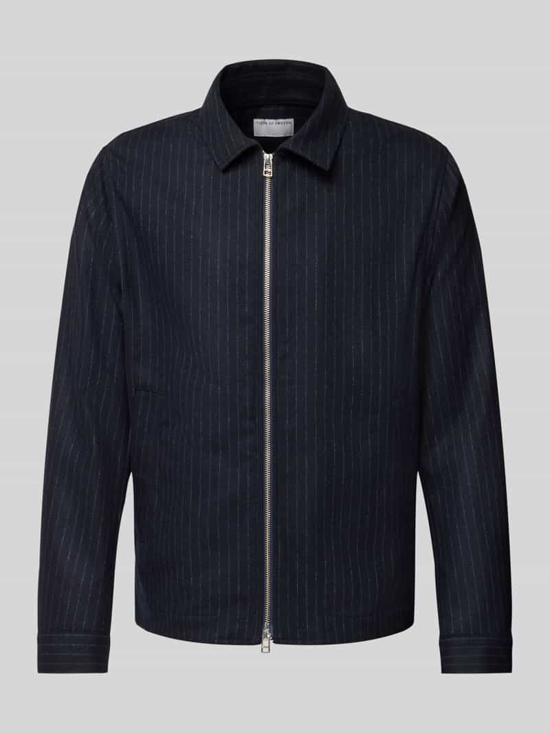 Kurtka z mieszanki wełny z dwustronnym zamkiem błyskawicznym