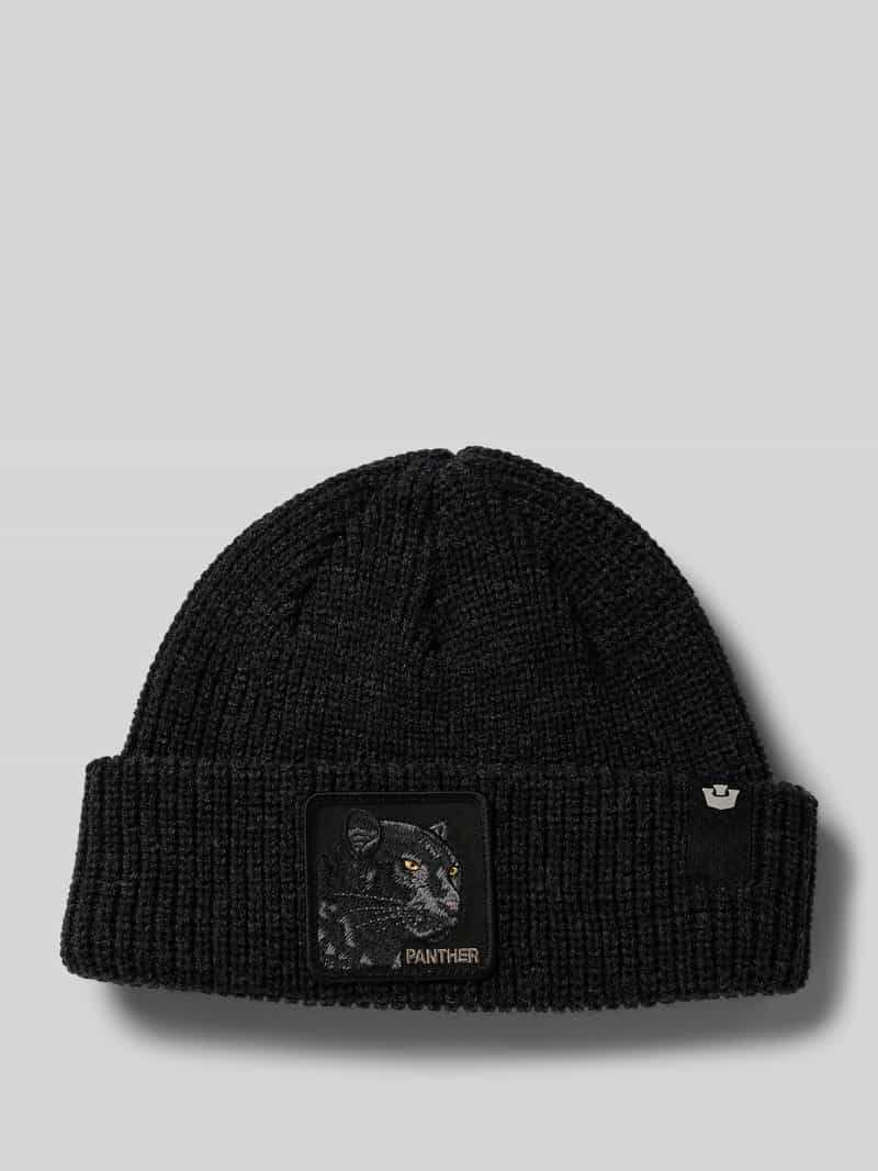 Czapka beanie z naszywką z motywem model ‘THE PANTHER BEANIE’