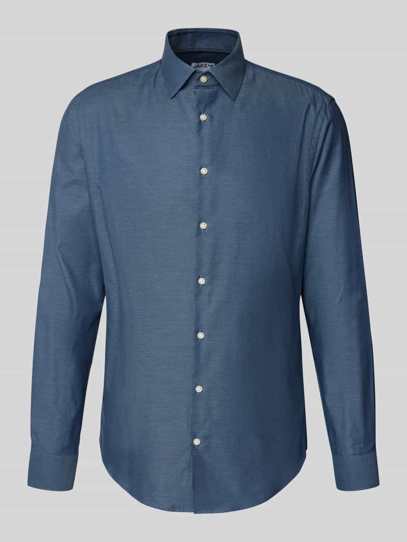 Koszula biznesowa o kroju slim fit z kołnierzykiem typu kent
