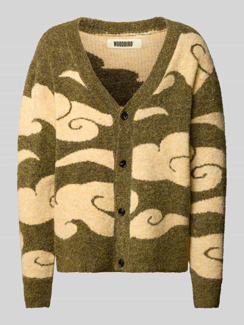 Kurtka z dzianiny z dekoltem w serek