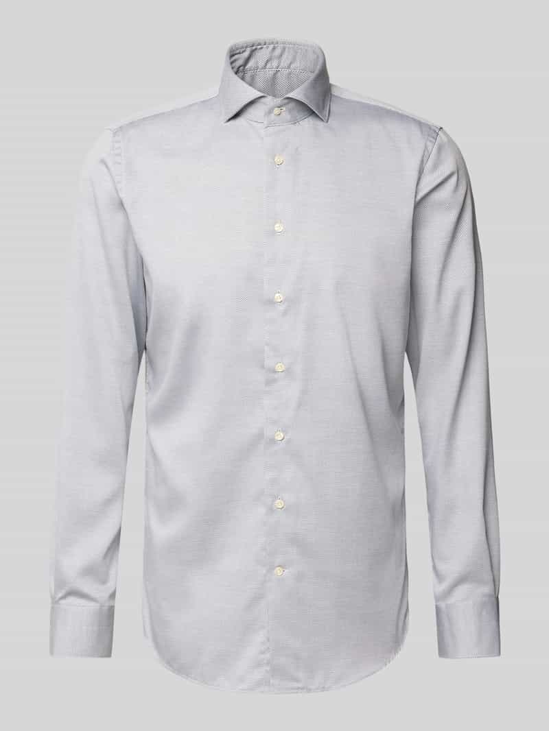 Koszula biznesowa o kroju regular fit z listwą guzikową