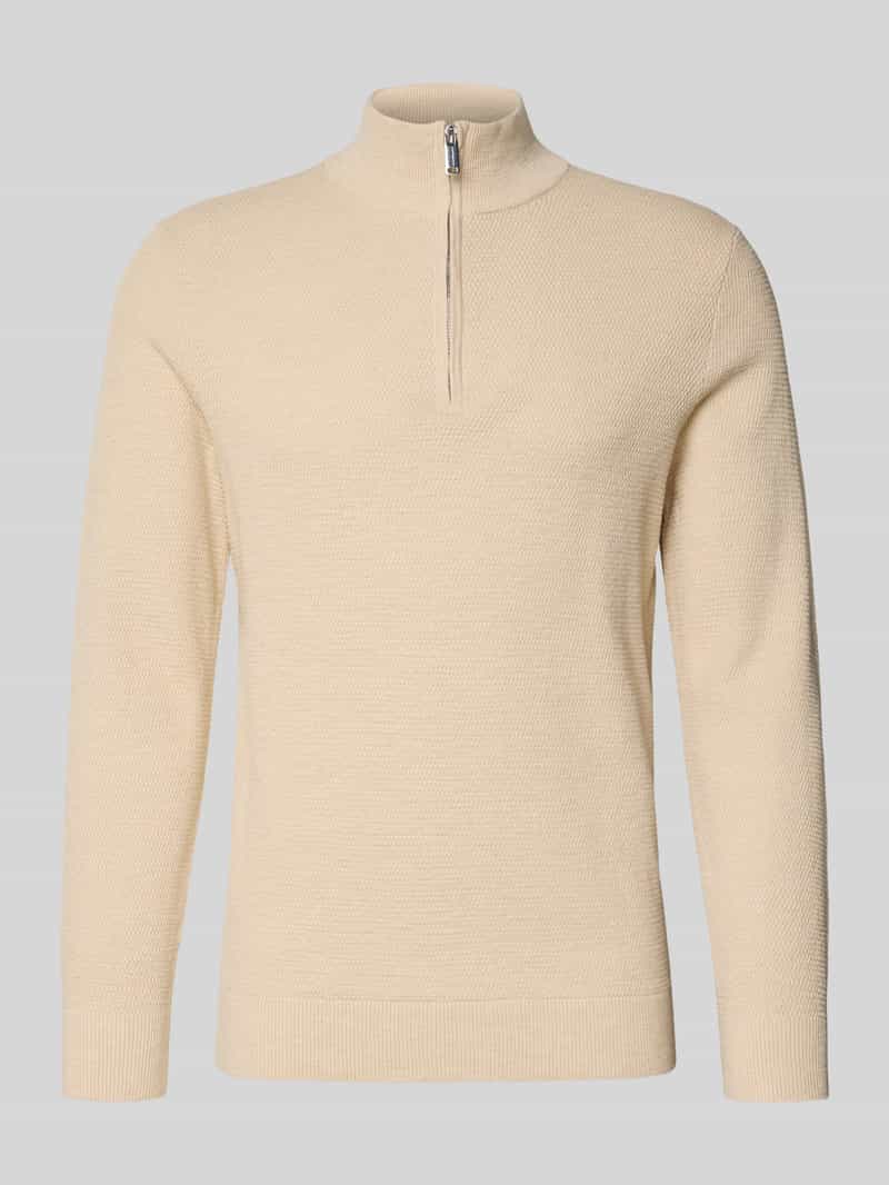 Sweter z dzianiny z kołnierzem