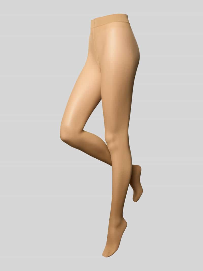 Rajstopy z dzianiny damskie JOOP! Collection;Mieszanka materiałów z dodatkiem streczu;Dopasowany krój;Model ‘SHEER DELUXE’;Elastyczny pas;Szwy działowe;Detal z logo