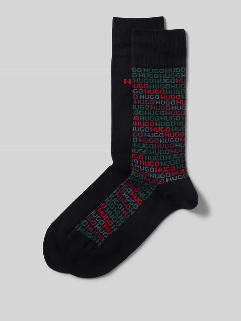 Skarpety długie z bawełny mieszanej w zestawie 2 szt.