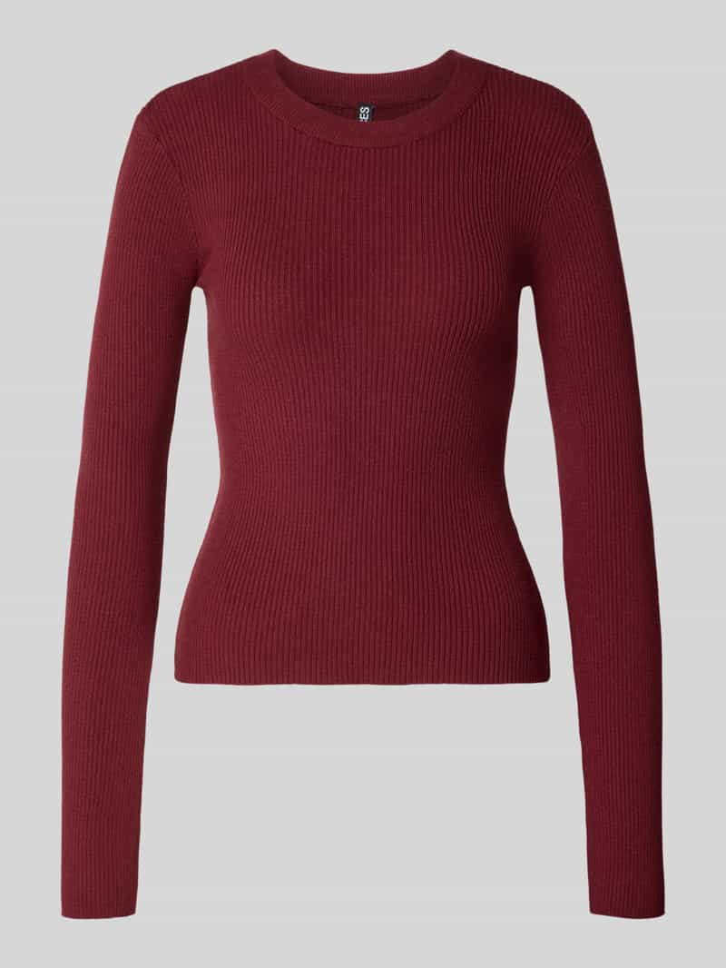 Sweter o kroju slim fit z dzianiny z mieszanki wiskozy model ‘MIRA’