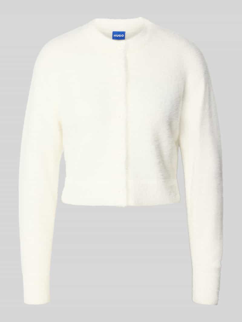 Kurtka z dzianiny o kroju regular fit z wyhaftowanym logo model ‘SFURRY’