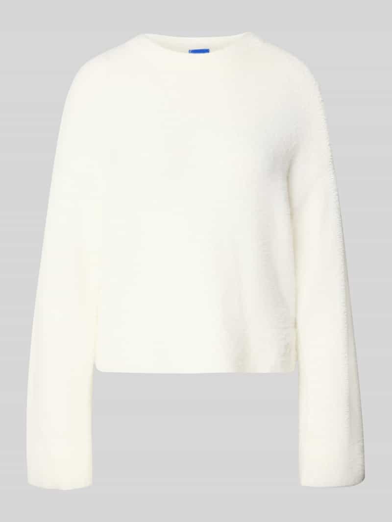 Sweter z dzianiny o kroju regular fit z wyhaftowanym logo model ‘SFURRYNA’