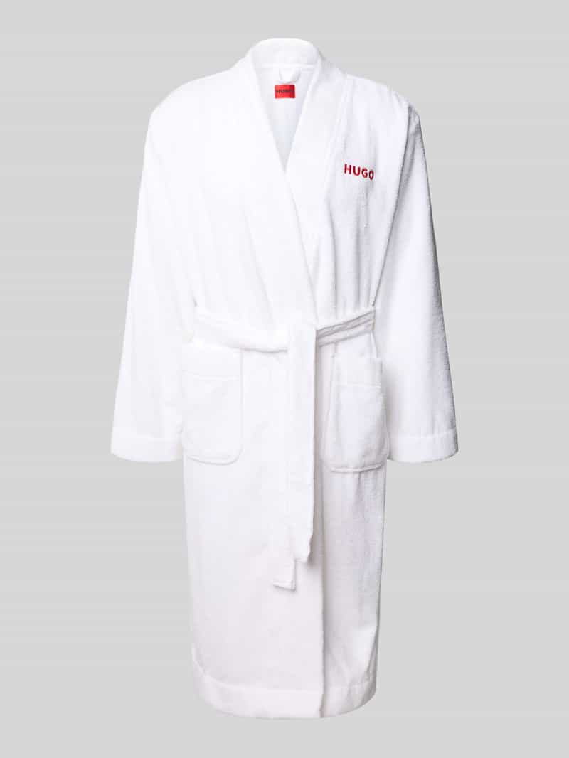 Szlafrok o kroju regular fit z czystej bawełny model ‘TERRY GROWN’