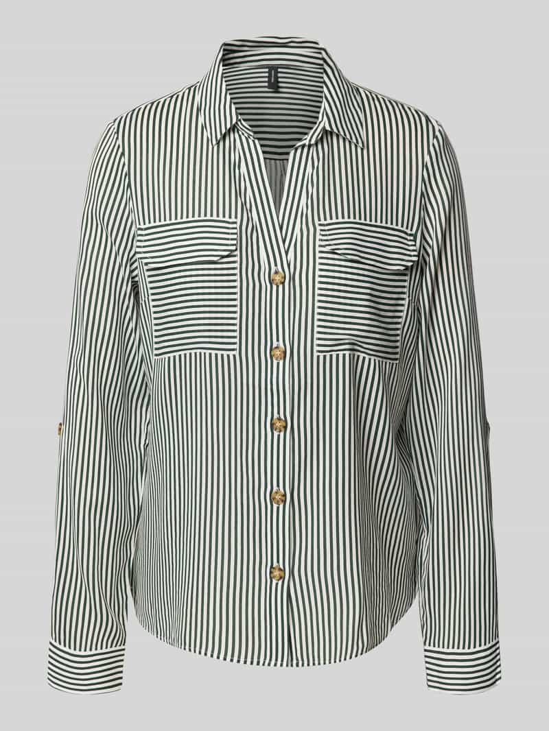 Bluzka koszulowa o kroju regular fit z czystej wiskozy model ‘BUMPY’