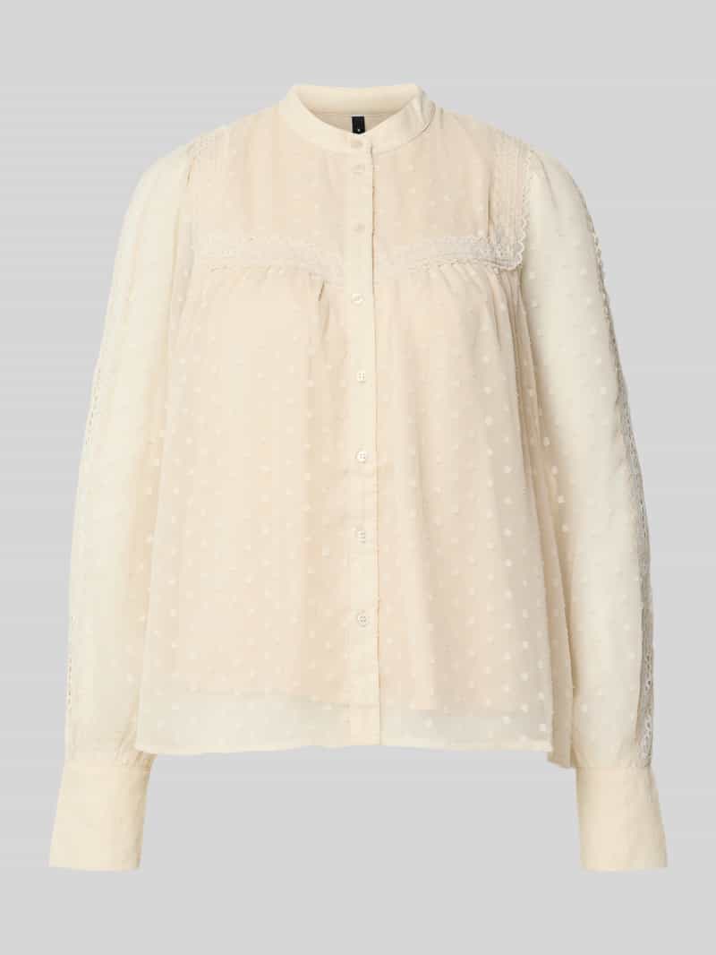 Bluzka szyfonowa o kroju regular fit z fakturą dobby model ‘LEAH ANNIKA’