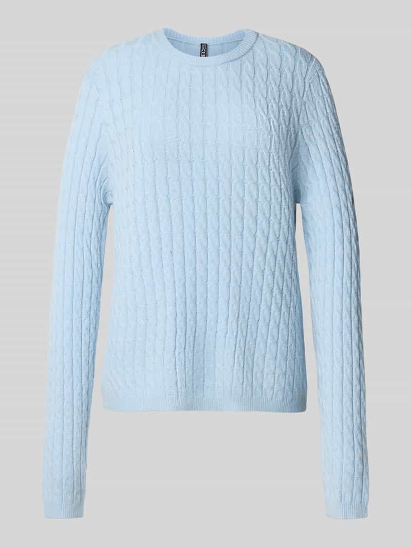 Sweter z dzianiny o kroju regular fit z mieszanki wiskozy model ‘FIA’