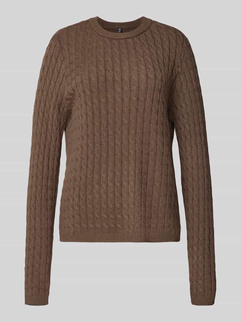 Sweter z dzianiny o kroju regular fit z mieszanki wiskozy model ‘FIA’