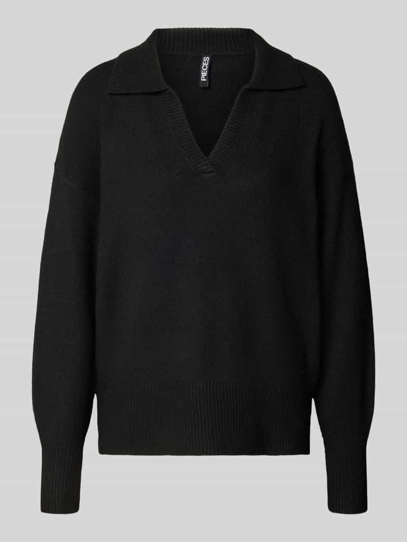 Sweter z dzianiny o kroju regular fit z dodatkiem wełny model ‘MALOU’