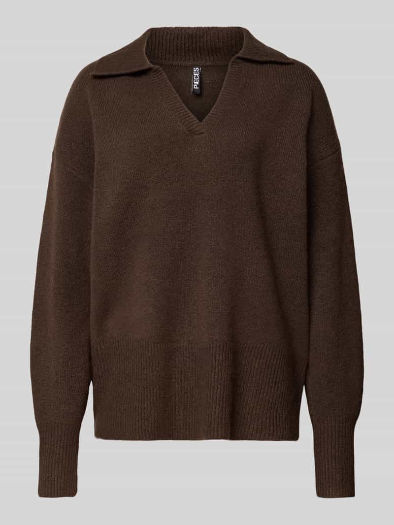 Sweter z dzianiny o kroju regular fit z dodatkiem wełny model ‘MALOU’