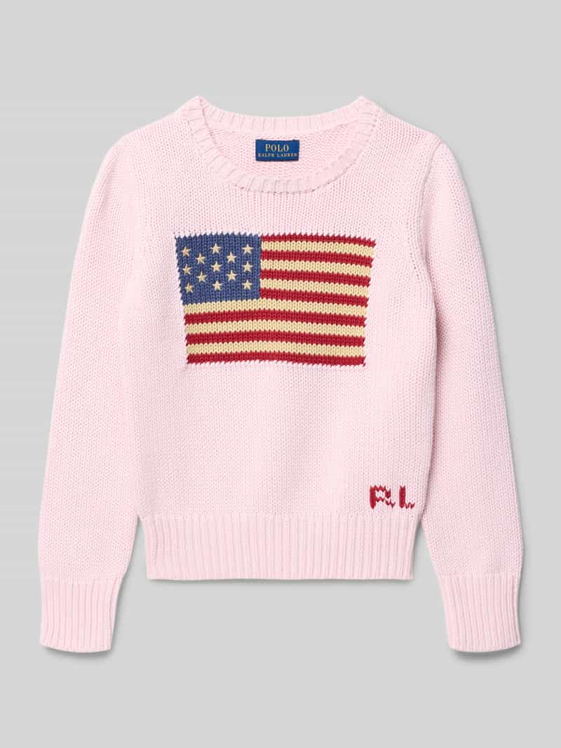 Sweter o kroju regular fit z efektem dzianiny model ‘American’