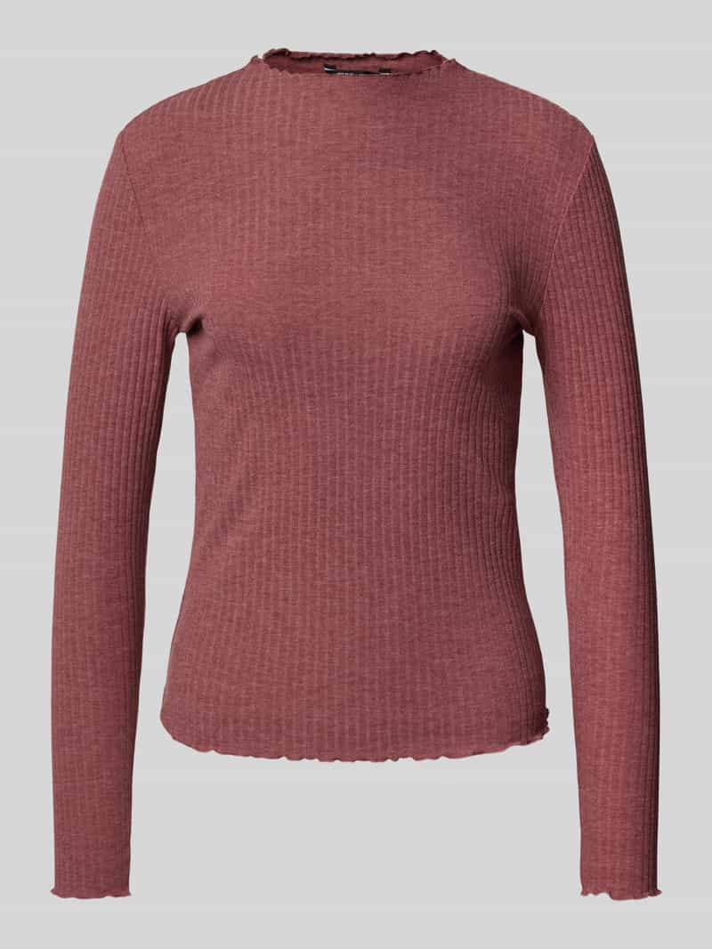 Bluzka o kroju slim fit z długim rękawem i dodatkiem wiskozy model ‘LEMMA’