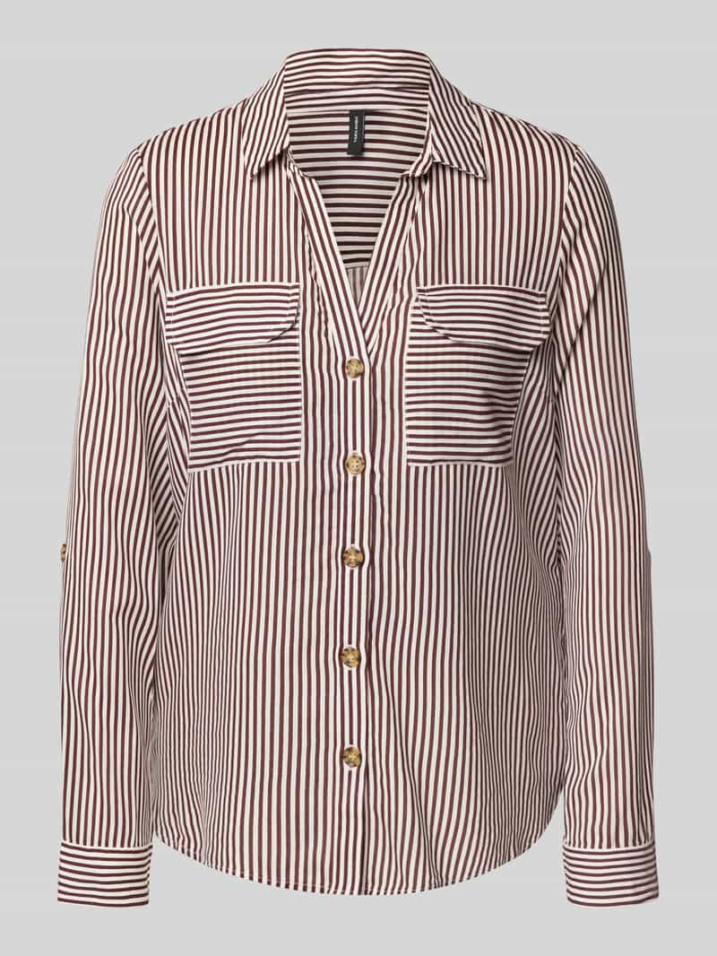 Bluzka koszulowa o kroju regular fit z czystej wiskozy model ‘BUMPY’