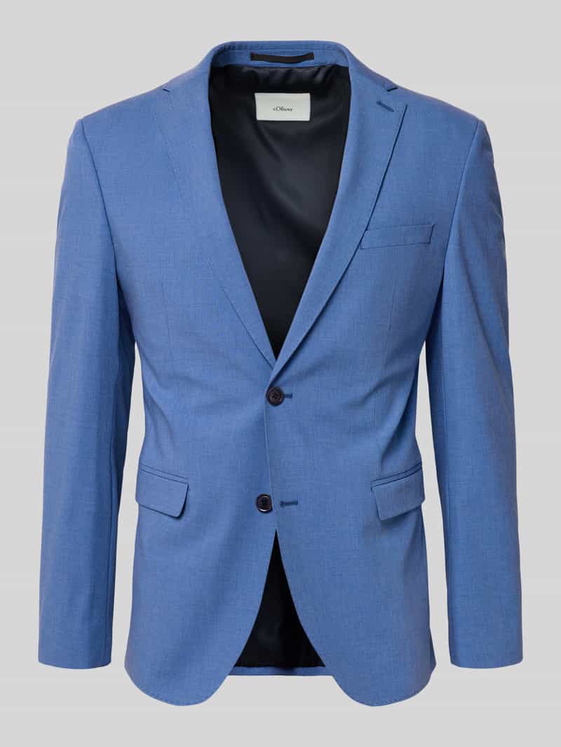 Marynarka garniturowa o kroju slim fit z dodatkiem wiskozy