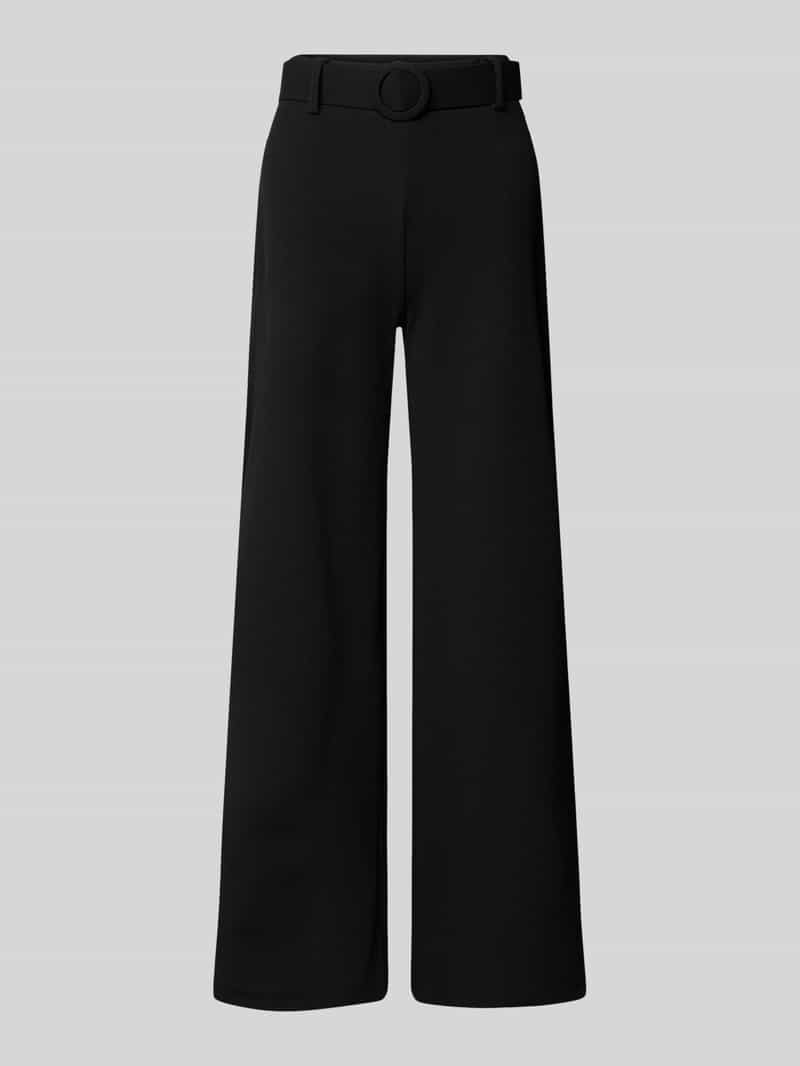 Spodnie materiałowe z paskiem i wpuszczanymi kieszeniami