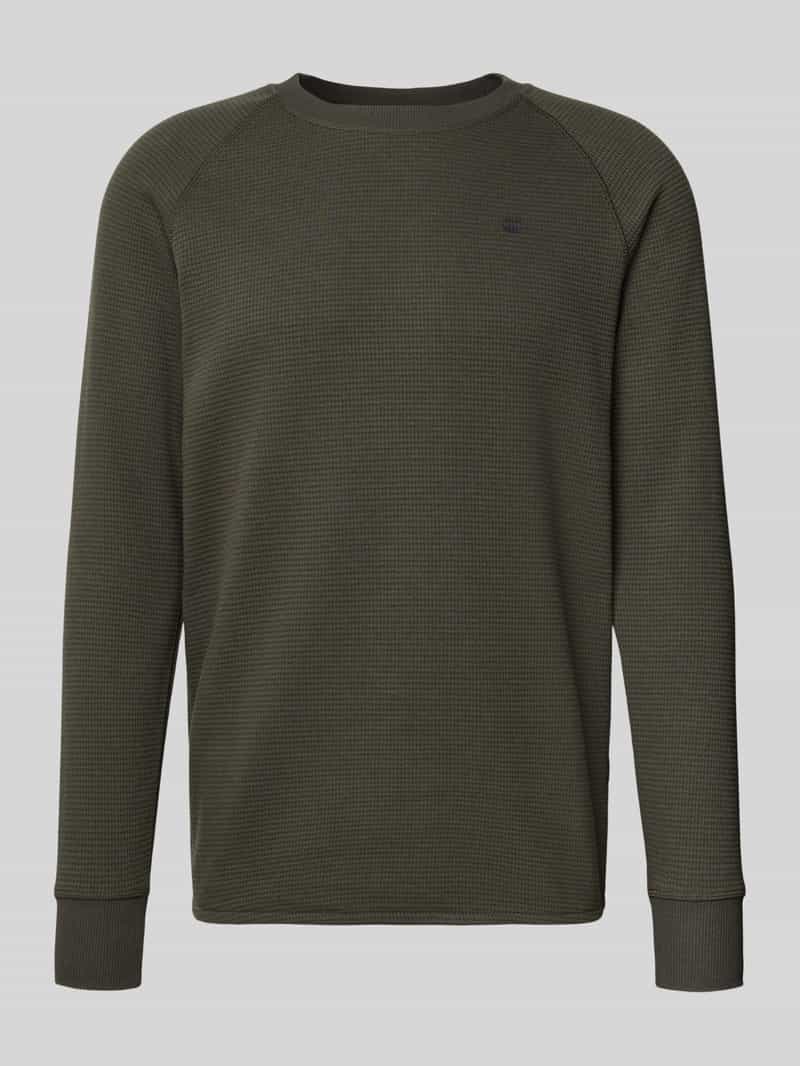 Bluzka z długim rękawem o kroju regular fit z efektem dzianiny model ‘Jirgi’