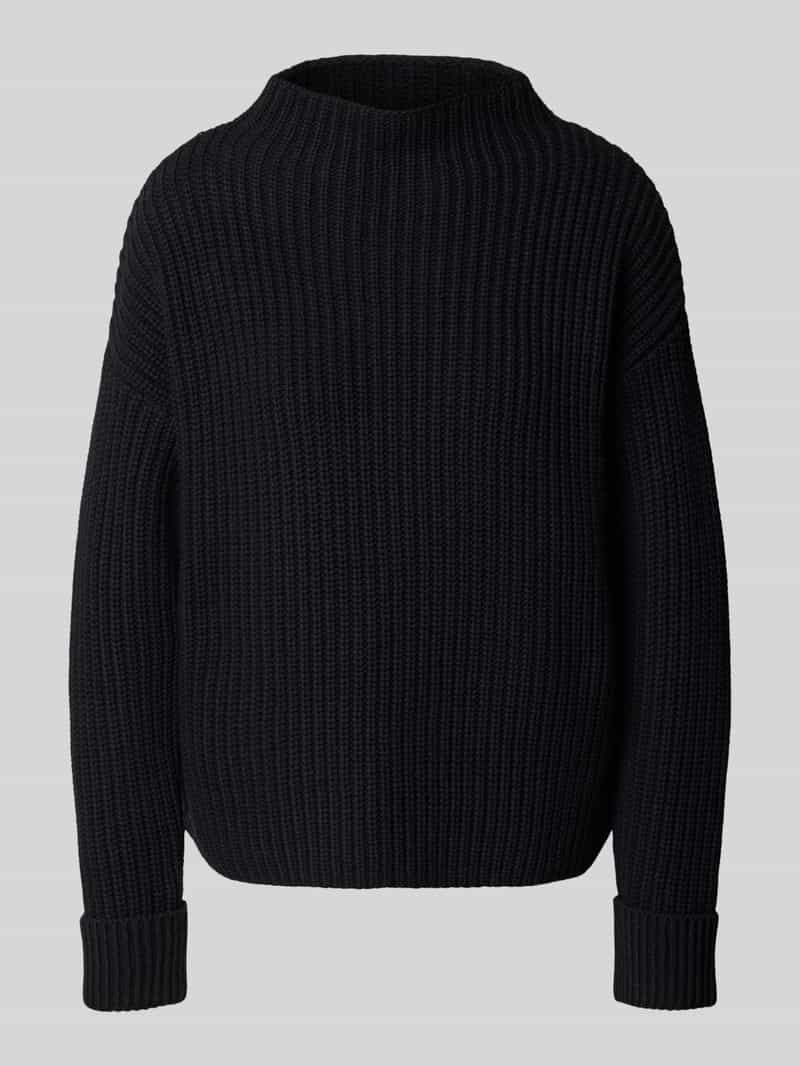 Sweter z dzianiny o kroju regular fit z mieszanki bawełny model ‘SELMA’