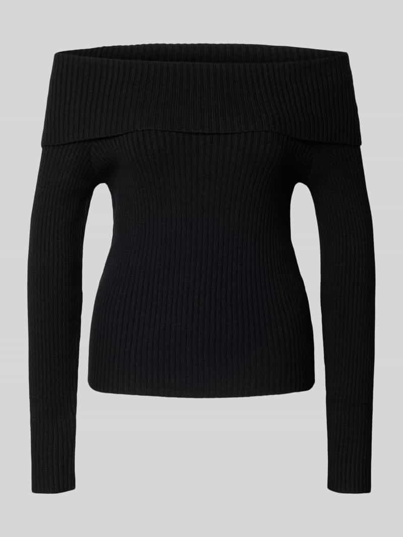 Sweter o kroju slim fit z dzianiny z mieszanki wiskozy model ‘KATIA’