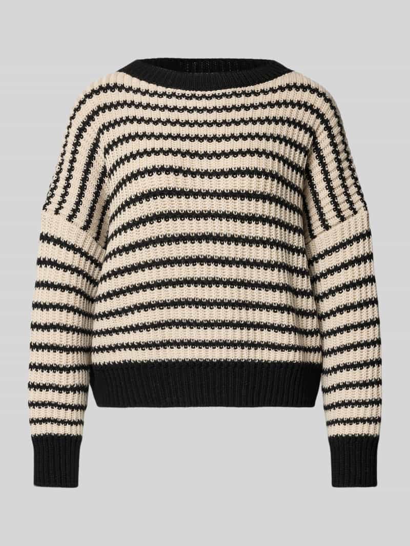 Sweter o kroju oversized z dzianiny z czystej wełny model ‘EZOR’