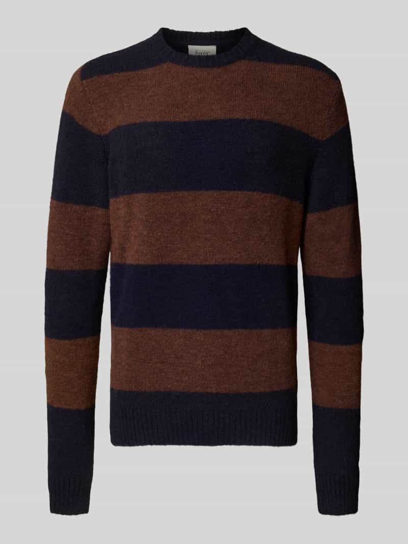 Sweter z dzianiny z okrągłym dekoltem model ‘ALPINE’